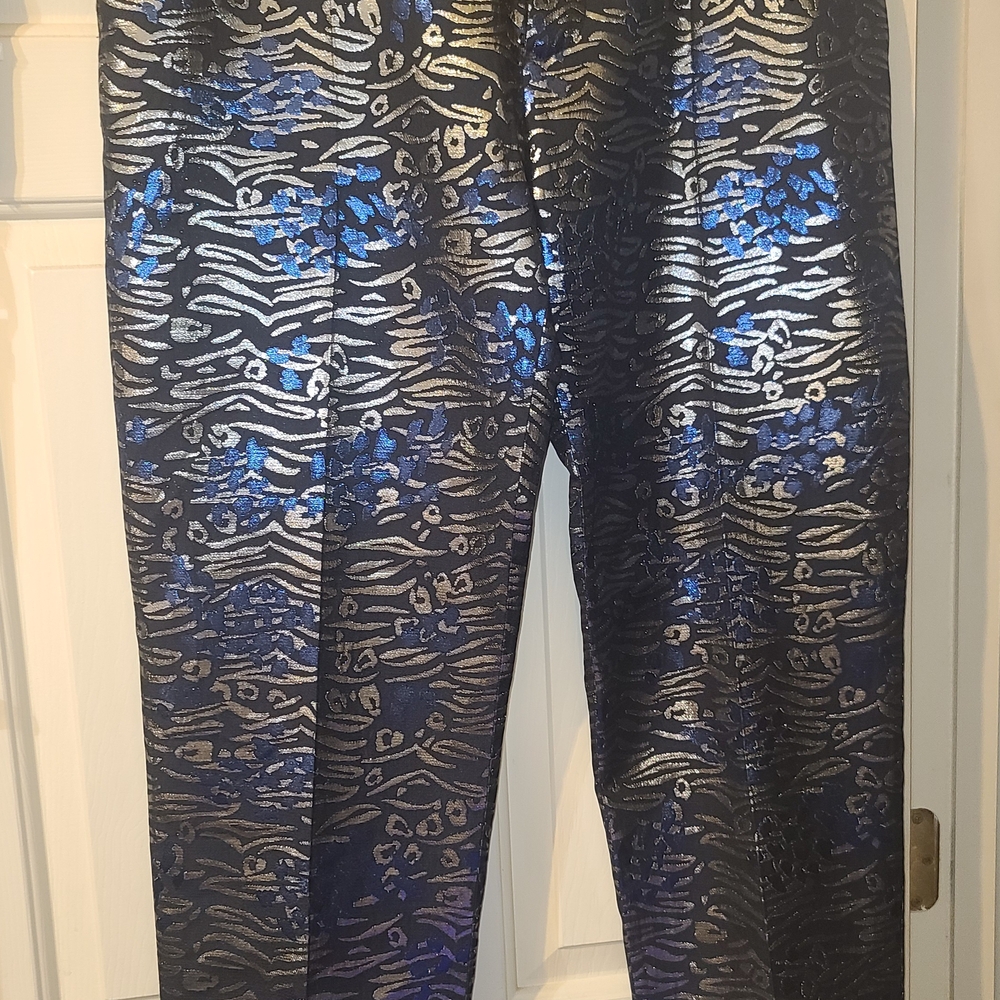 Marcell Von Berlin Metallic Zebra Print Pants